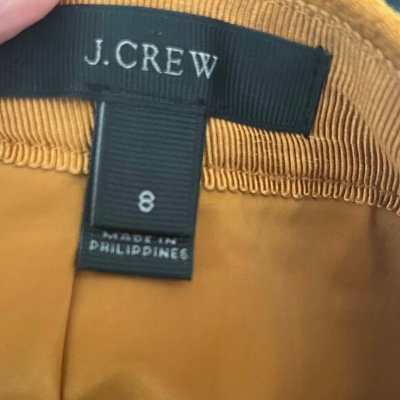 J.Crew Mustard Gold Wool A-Line Skirt - Size 8 - Button Front - FA16 - Picture 2 of 10
